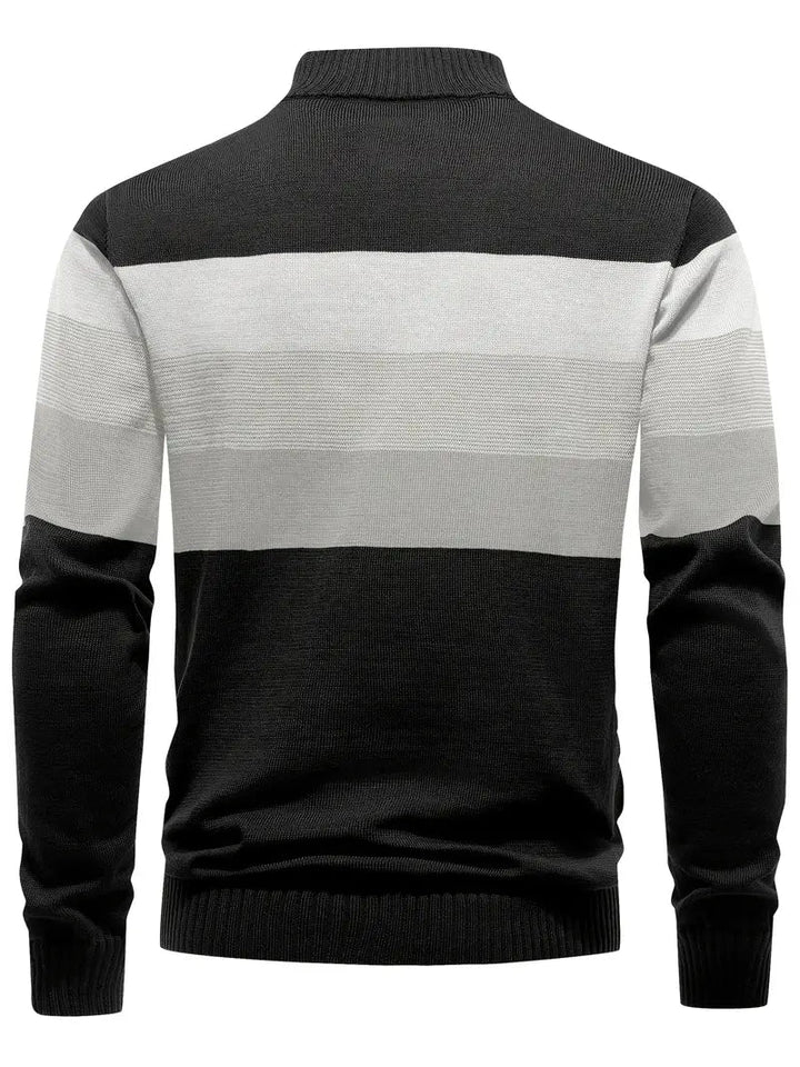 Brit & Boho™️ | The Luxe Colorblock Quarter Zip