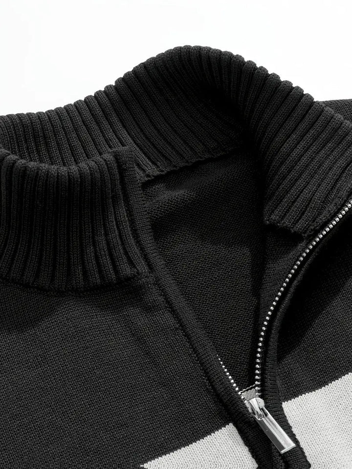 Brit & Boho™️ | The Luxe Colorblock Quarter Zip