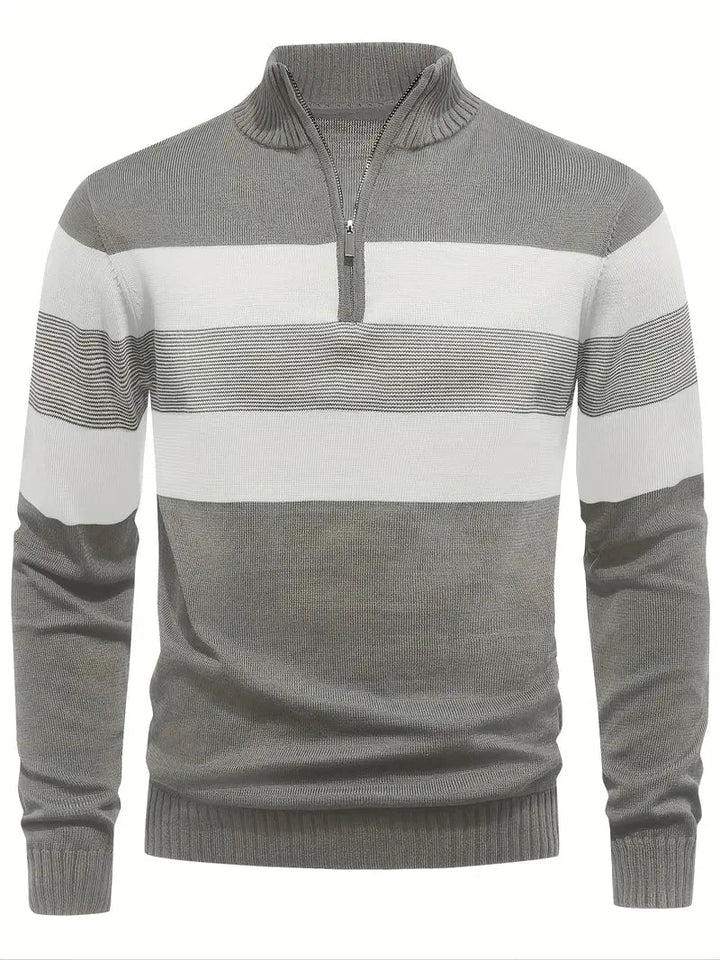 Brit & Boho™️ | The Luxe Colorblock Quarter Zip