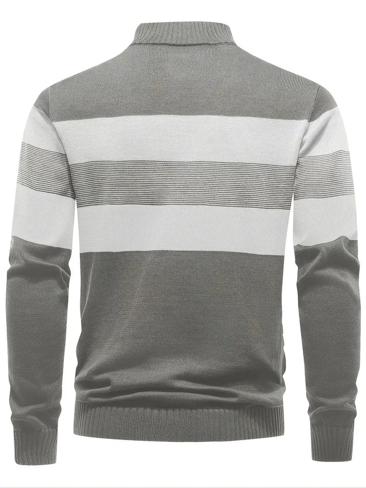 Brit & Boho™️ | The Luxe Colorblock Quarter Zip