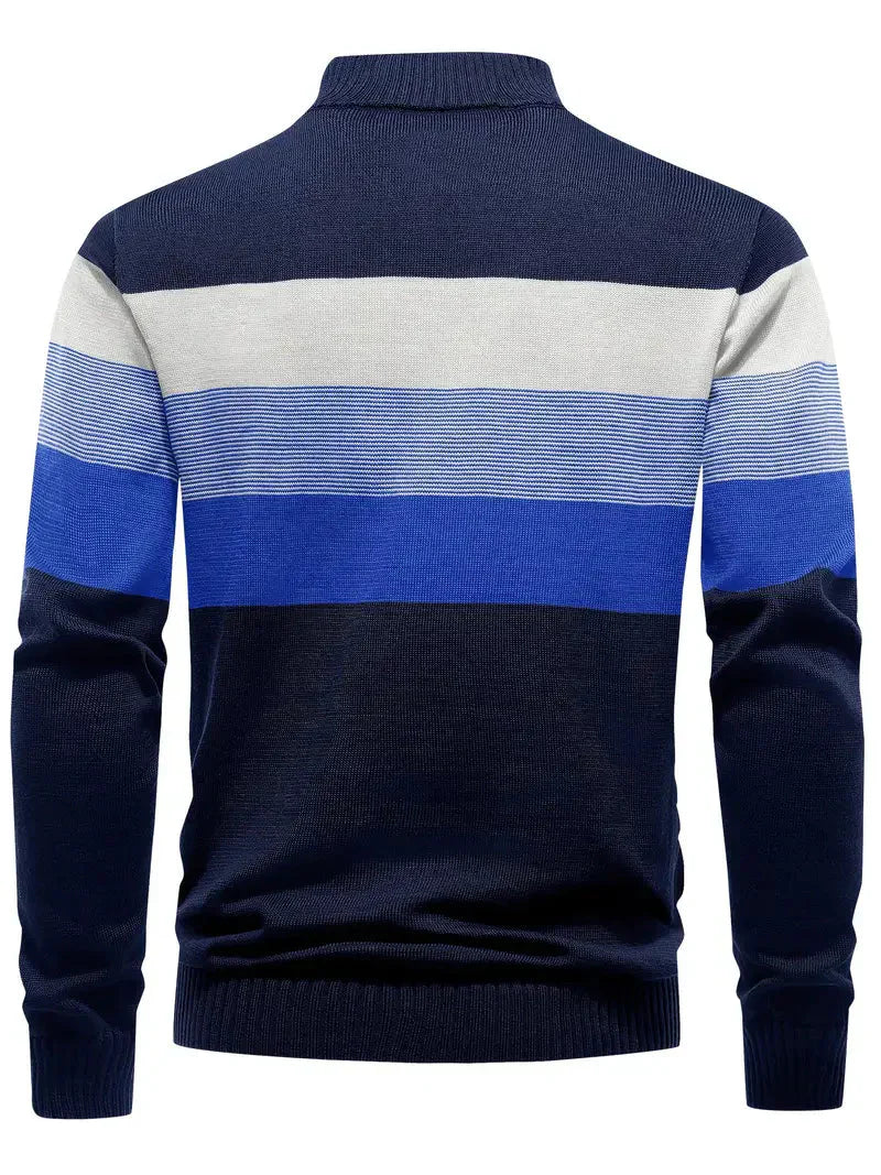 Brit & Boho™️ | The Luxe Colorblock Quarter Zip