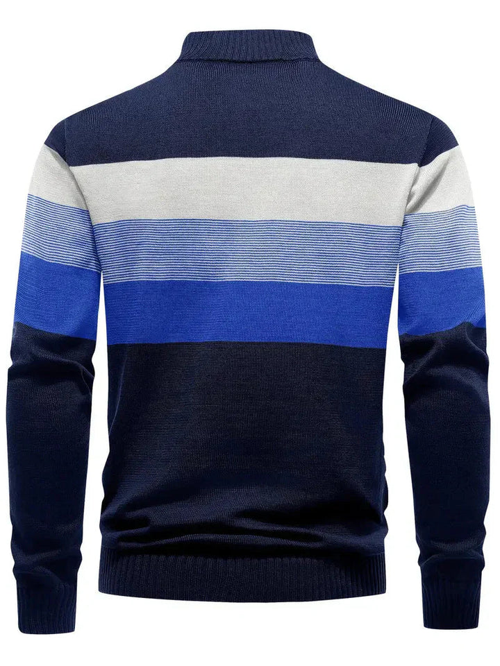 Brit & Boho™️ | The Luxe Colorblock Quarter Zip