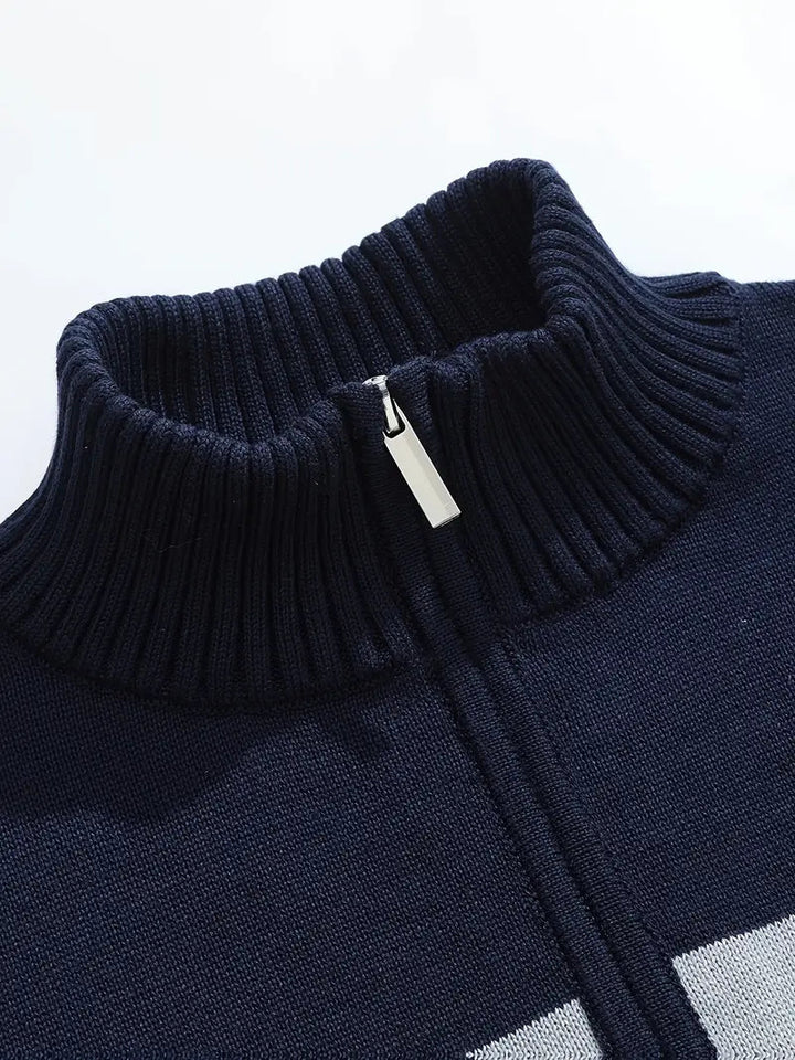 Brit & Boho™️ | The Luxe Colorblock Quarter Zip