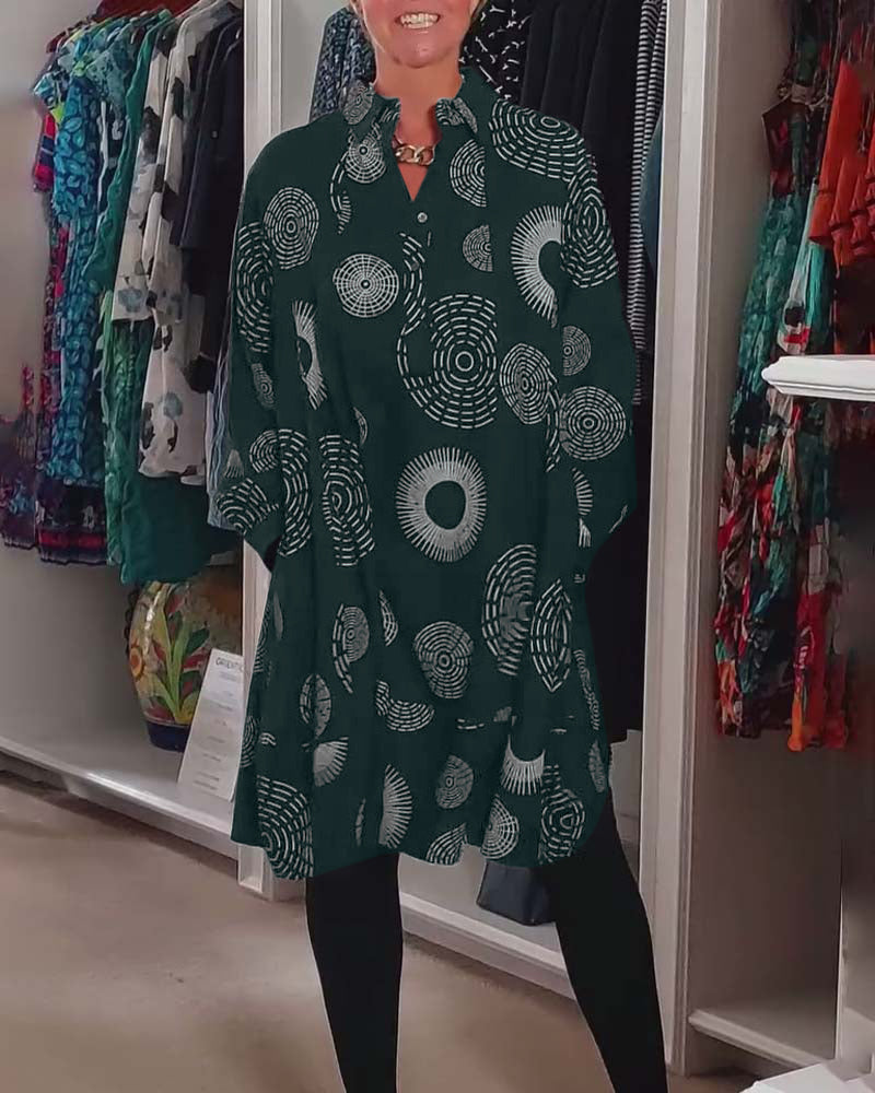 Marlene™ - Casual Geometric Print Dress