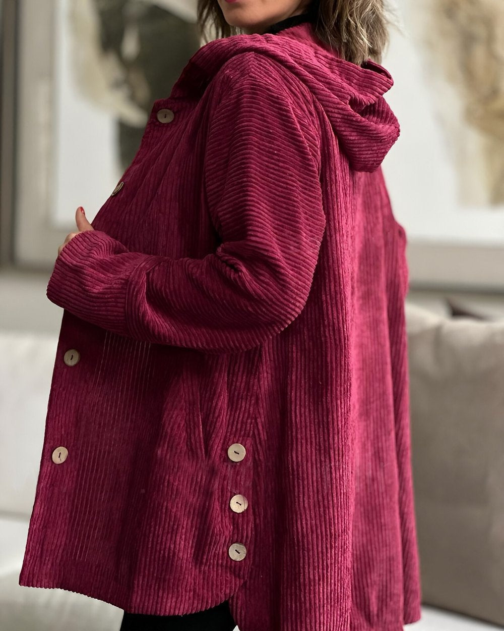 Cordia™ - Cozy Corduroy Hooded Jacket