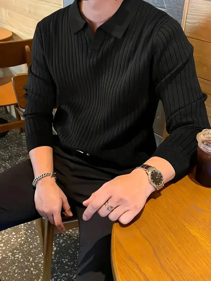 Brit & Boho™️ | Ribbed Knit Pullover Shirt