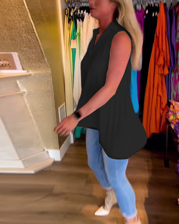 Alana™ - Timeless Ruffled Sleeveless Top