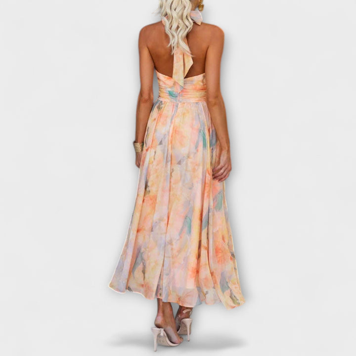 Dana™ – Watercolor Halter Maxi Dress