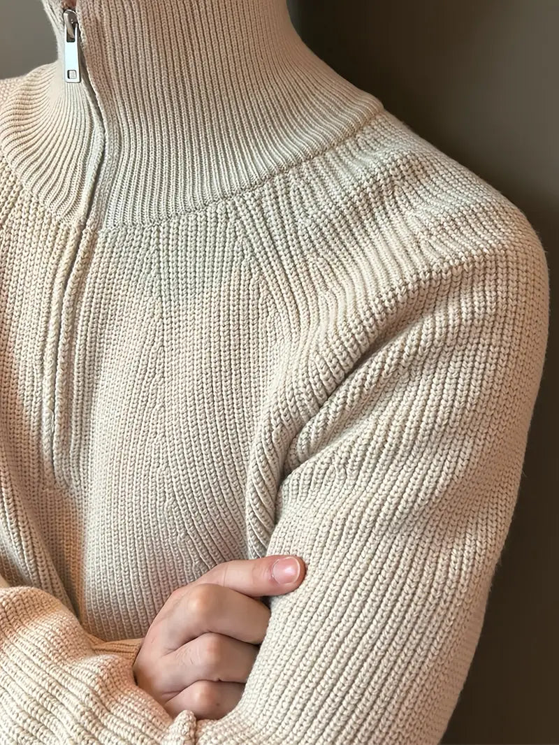 Brit & Boho™️ | Ethan Classic Knit Zipper