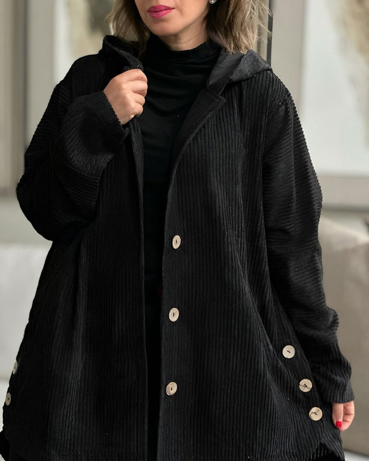 Cordia™ - Cozy Corduroy Hooded Jacket