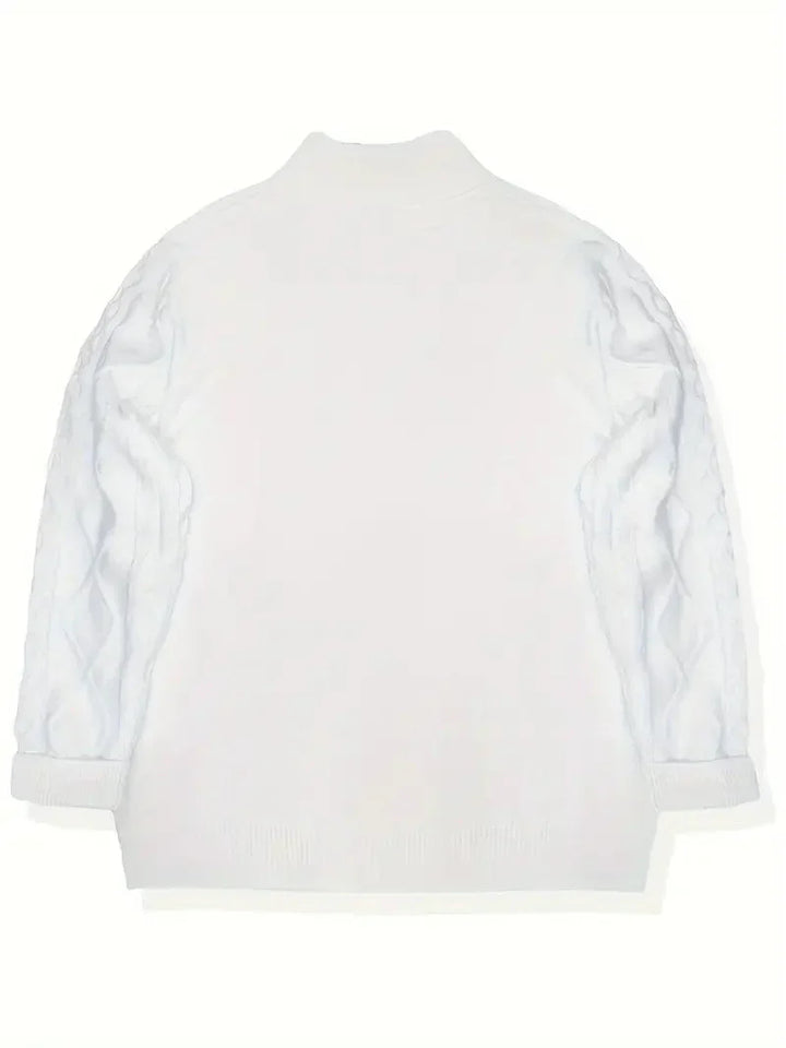 Brit & Boho™️ | Viscose Blend Knit Quarter Zip