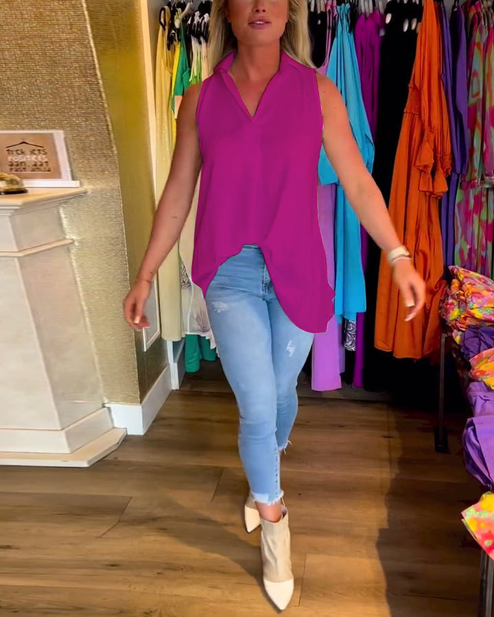 Alana™ - Timeless Ruffled Sleeveless Top