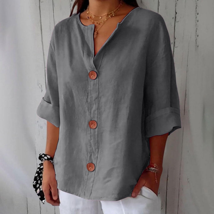 Clara™ - Casual Linen Blouse