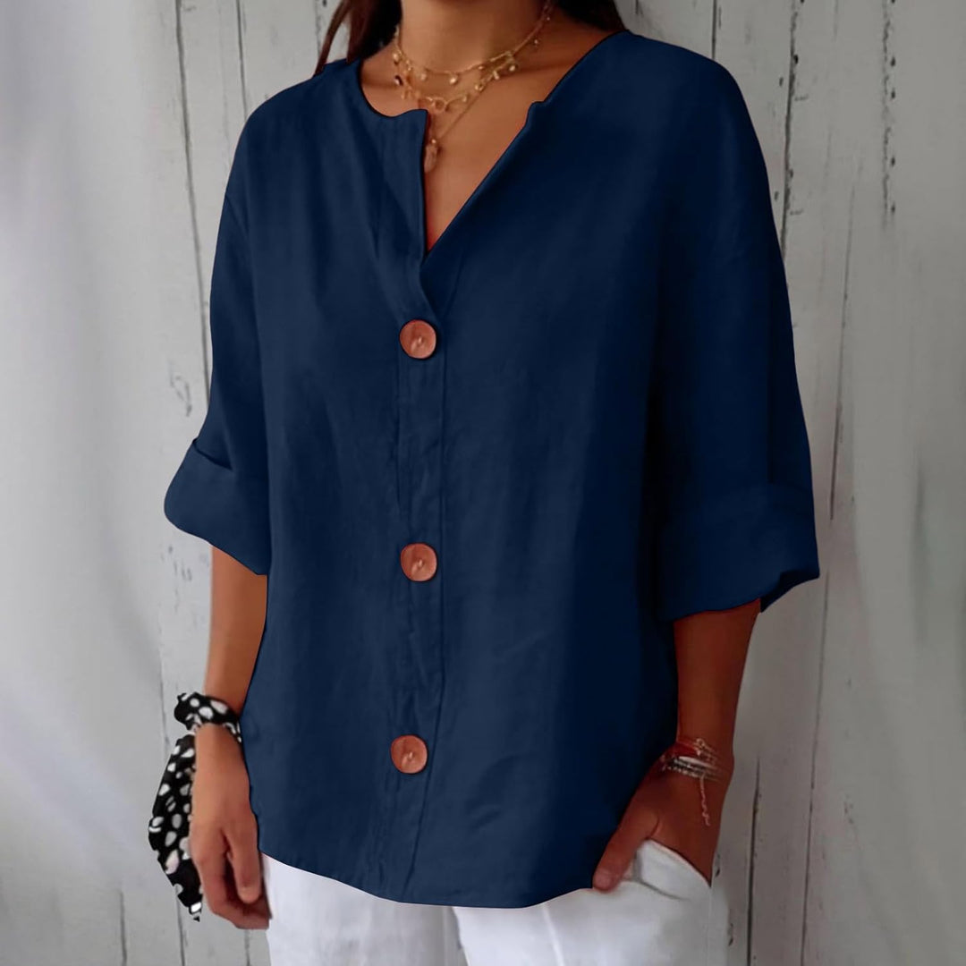 Clara™ - Casual Linen Blouse