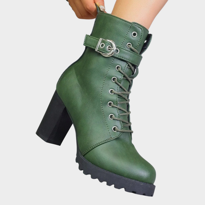 Quinn | Flared Heel Ankle Boots