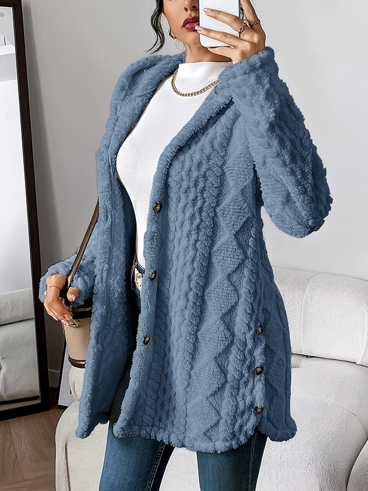 Chloe™ - Plush Hooded Cardigan