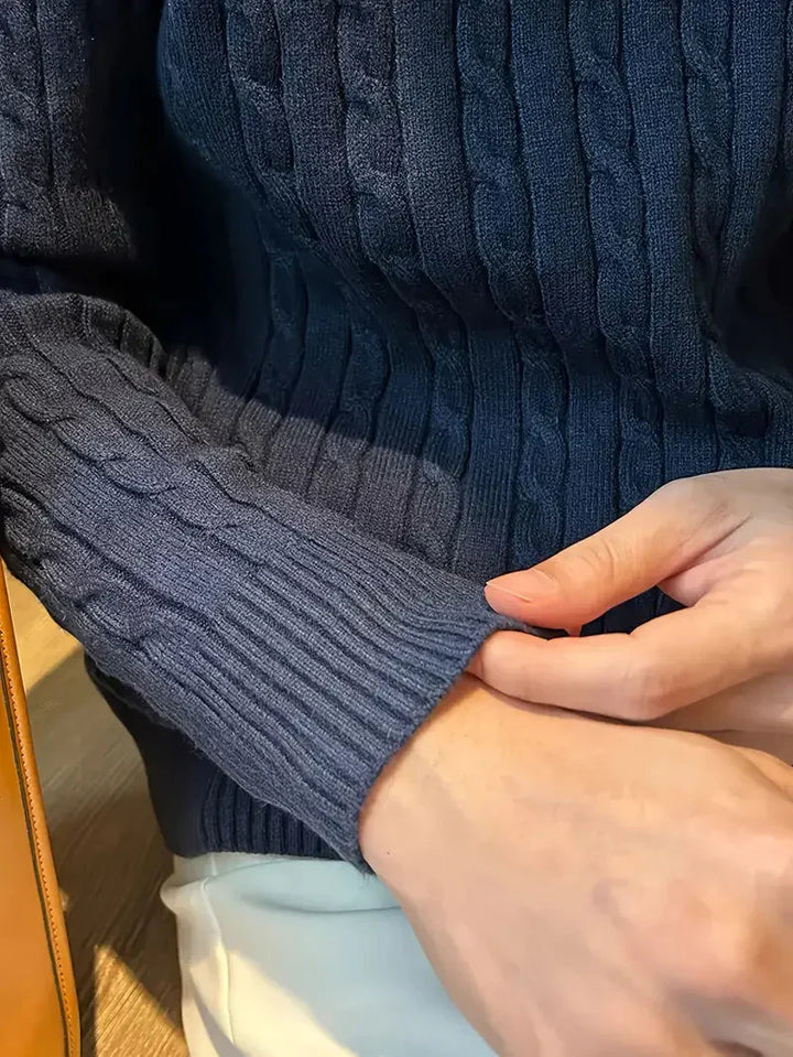 Brit & Boho™️ | Cable Knit Sweater