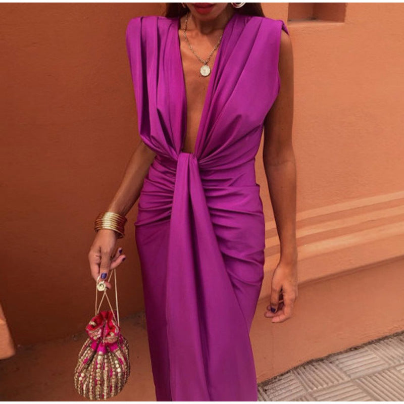 Isabella | Evening Dress with Deep V-Neck