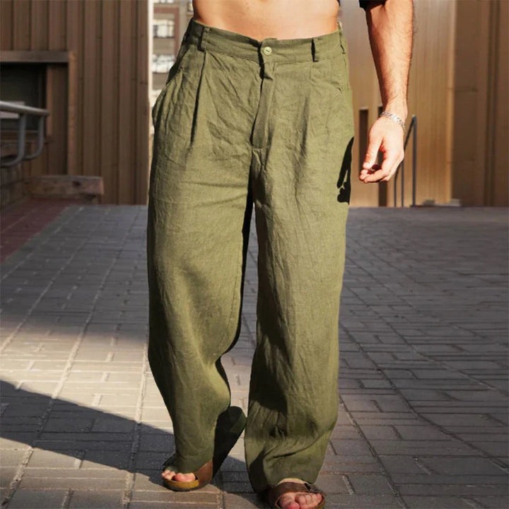 Malik - Wide-Leg Linen Trousers