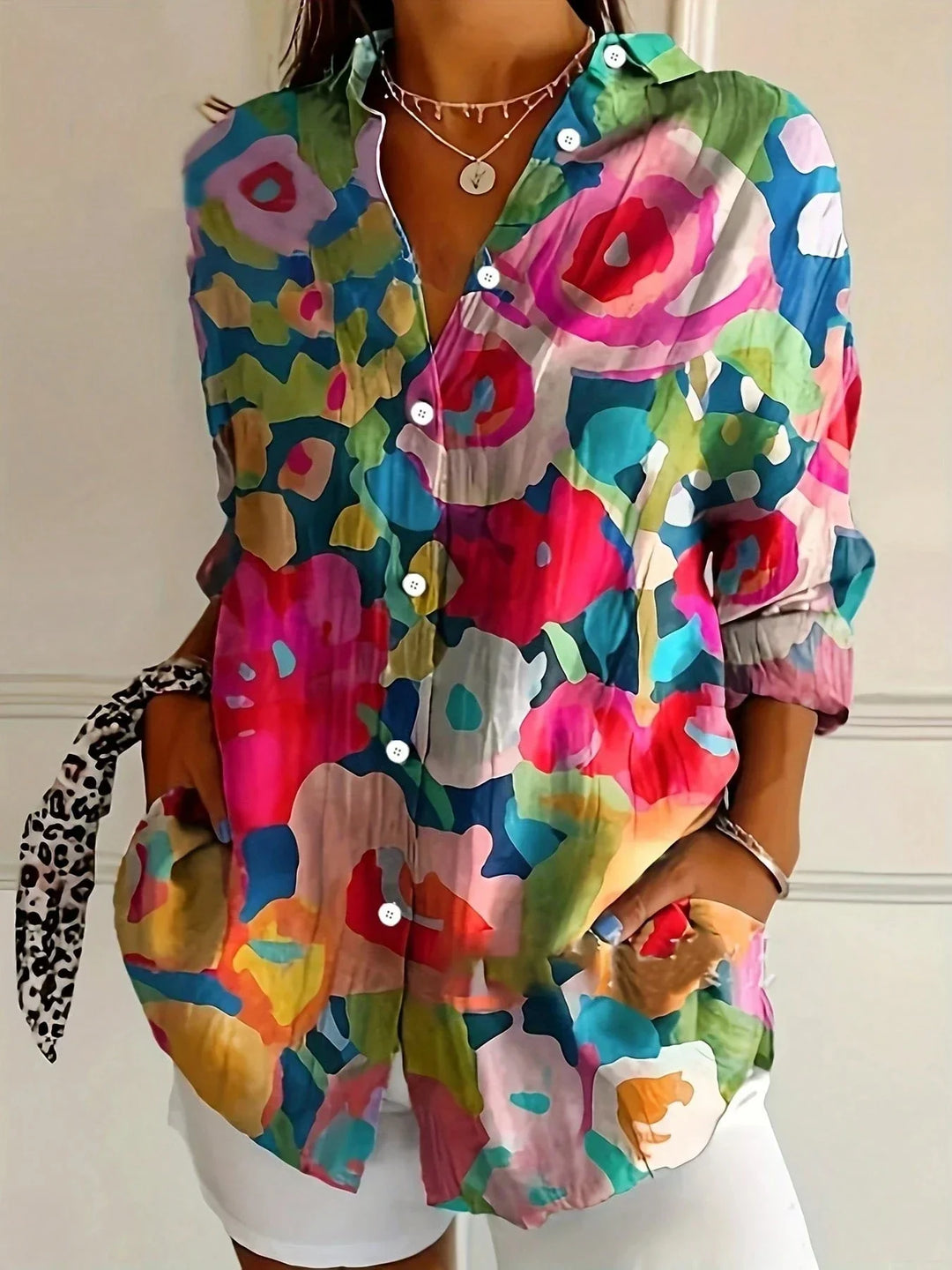 Annika™ - Colorful Blouse with Playful Print