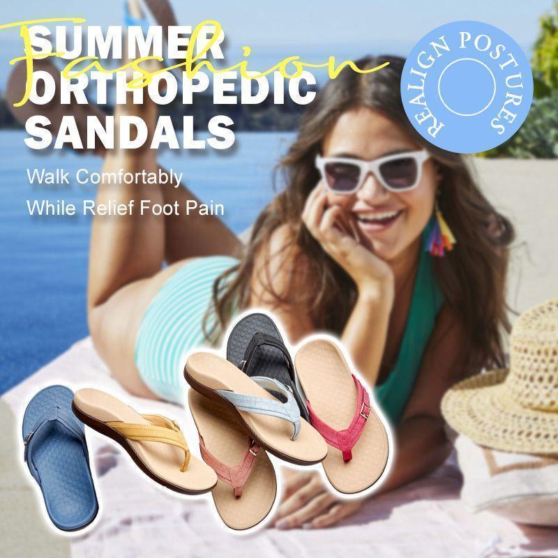 Orthopedic Arch Support Flip Flops for Women