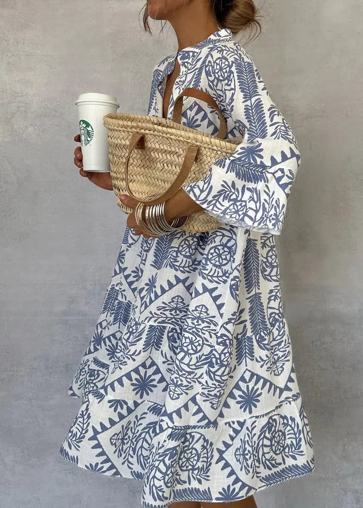 Evie™ – Trendy V-Neck Mini Dress