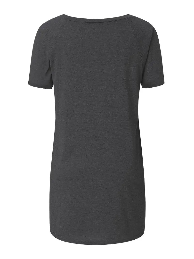 Faye™ - Casual Longline Crew Neck T-Shirt