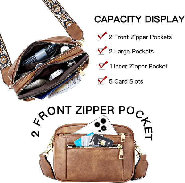 Erica™ - Elegant Leather Shoulder Bag