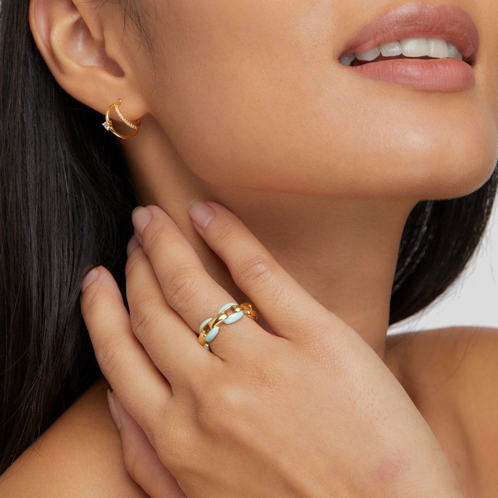 Blue Chain Ring Reya