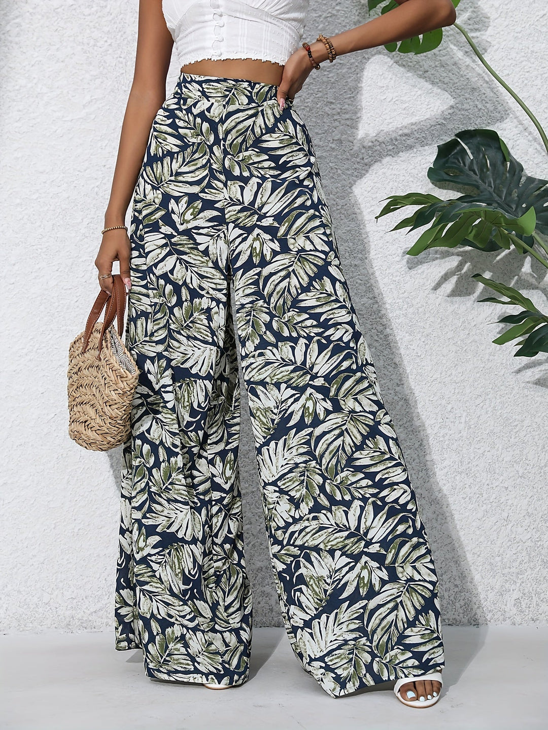 Jane™ - Bohemian Floral Chiffon Trousers