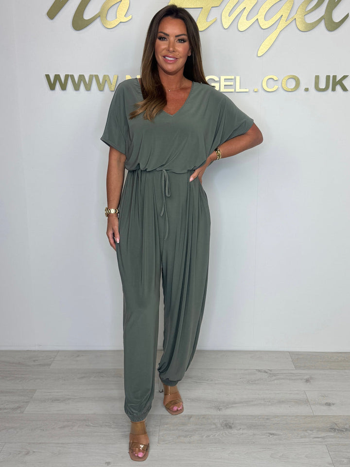 Cora™ - V-Neck Tie Jumpsuit
