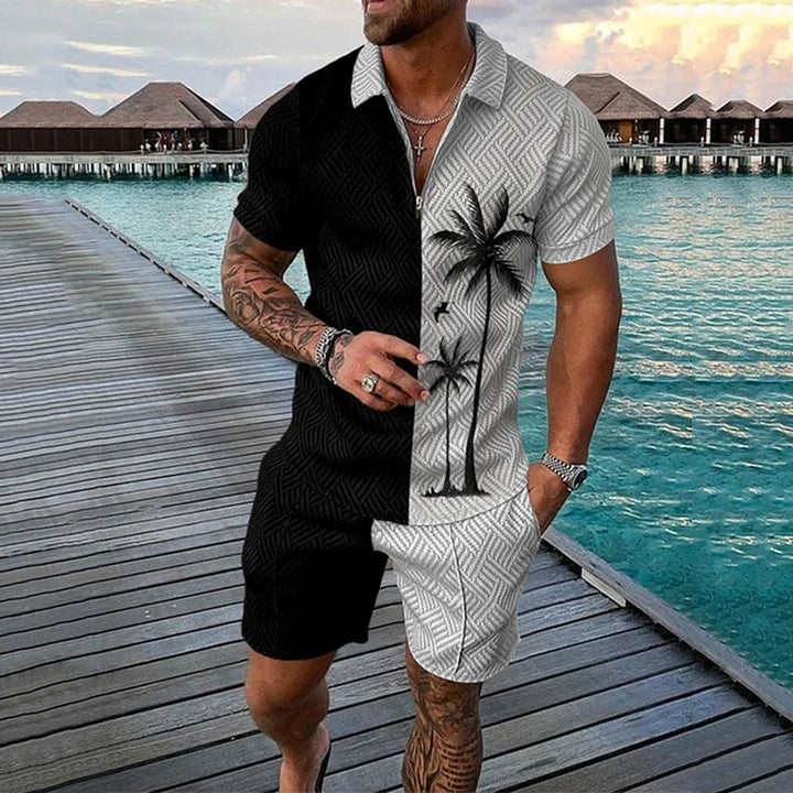 NICO | COCONUT PALM POLOSHIRT & SHORTS SET