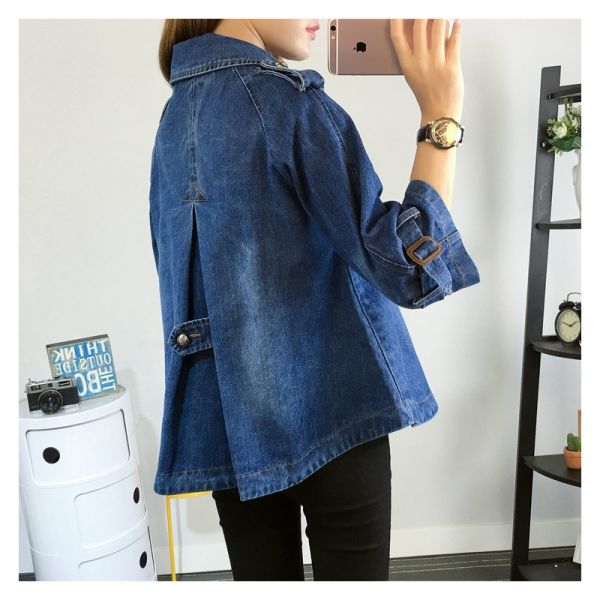 Sezina™ – Stylish Denim Cape Coat