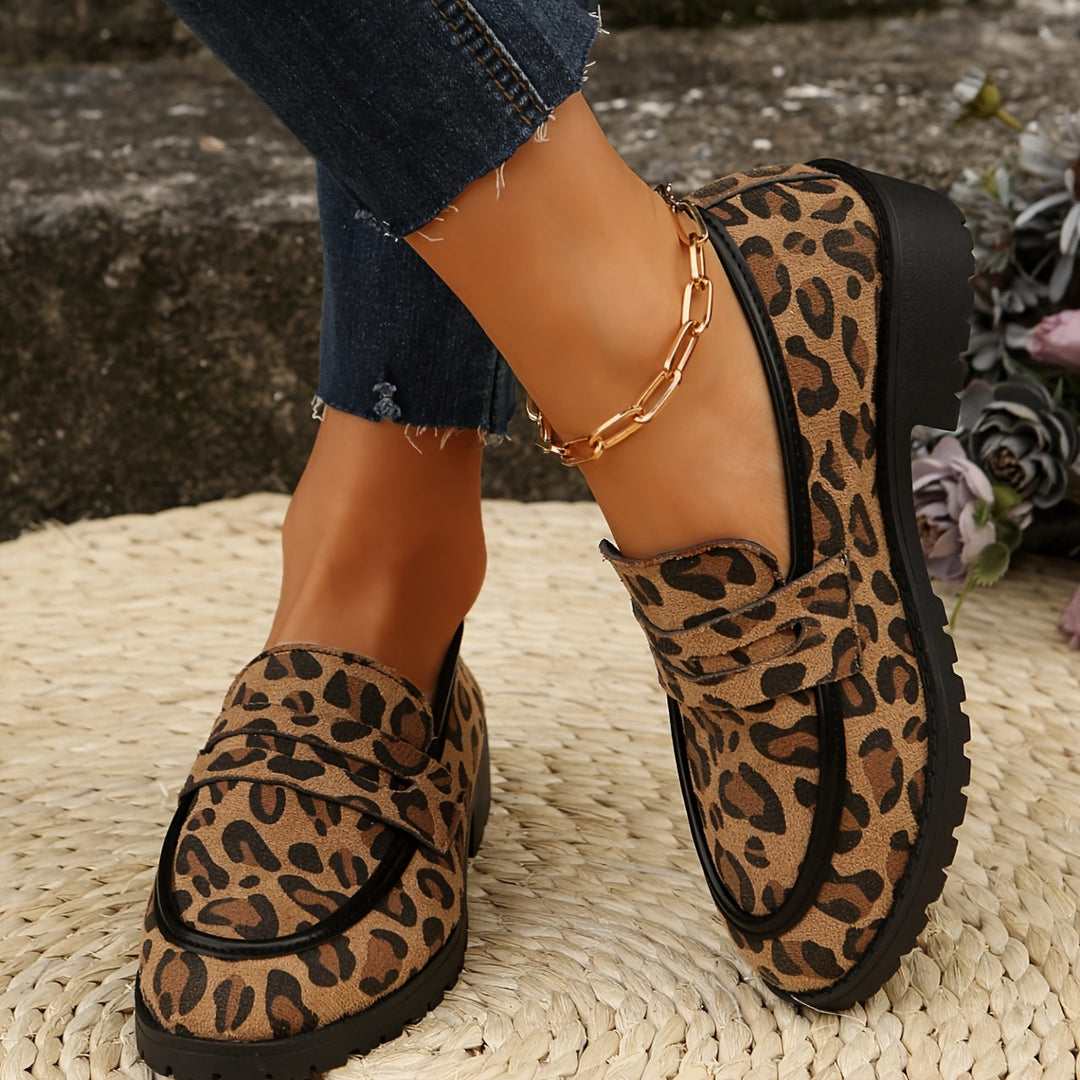 Maggie | Leopard Print Loafers