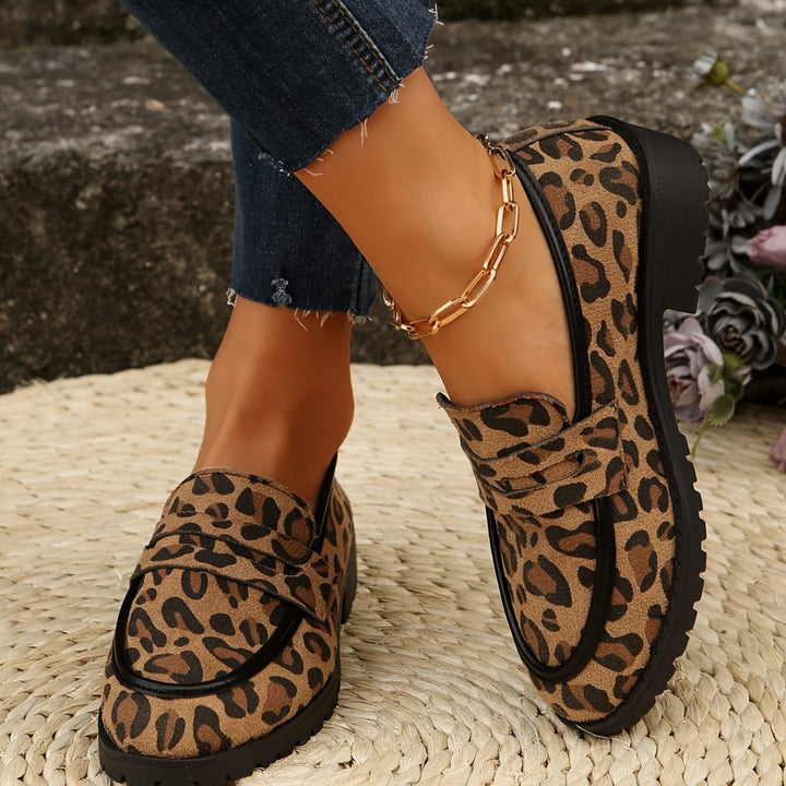 Maggie | Leopard Print Loafers