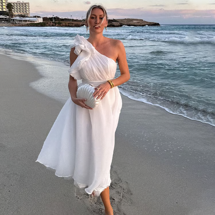 Bellamy - Chic Slanted Elegance Summer Dress