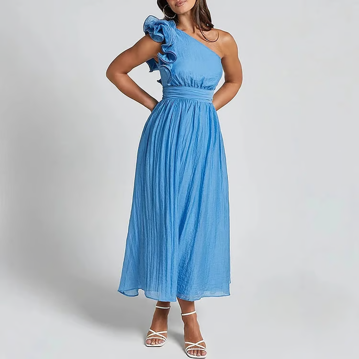 Bellamy - Chic Slanted Elegance Summer Dress