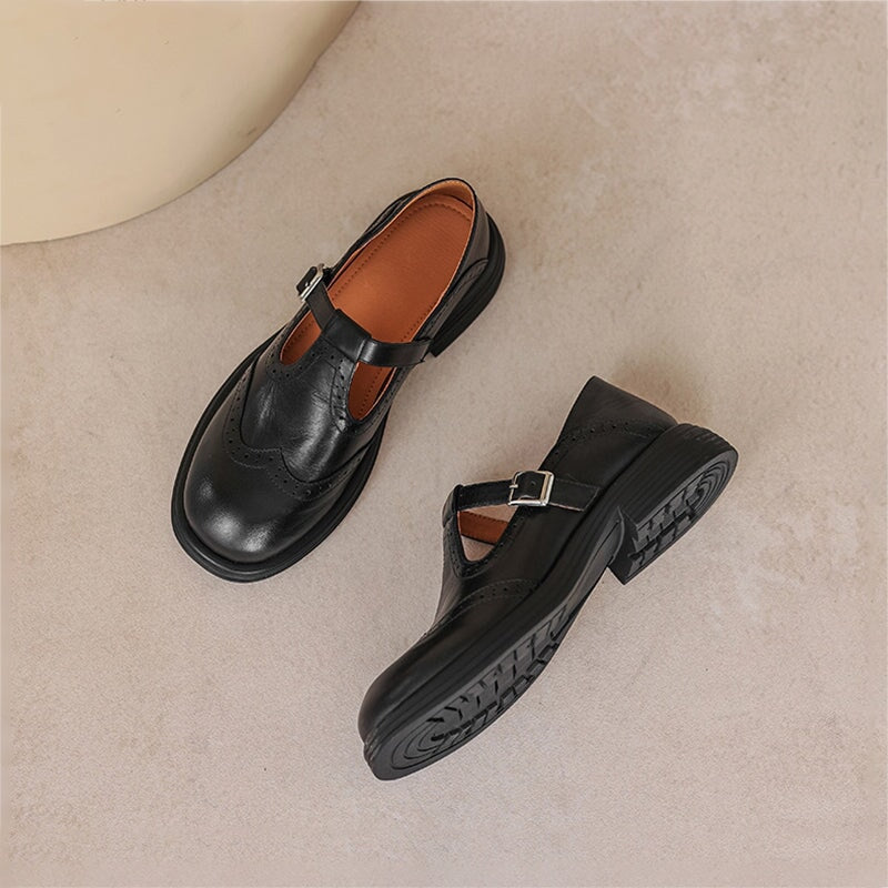 Velda™ - Elegant Leather Mary Janes