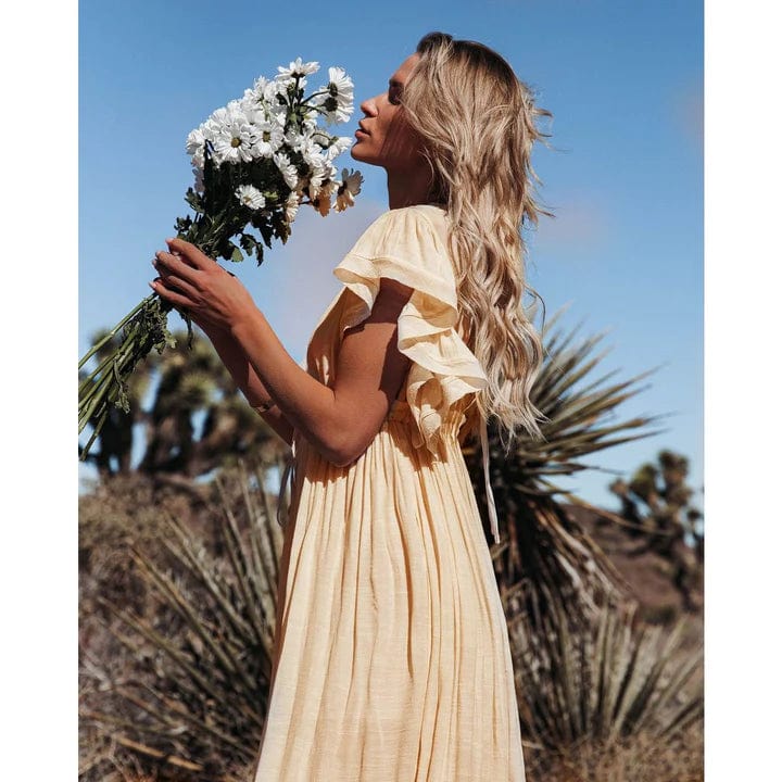 Solana | Maxi Ibiza Dress in Cream