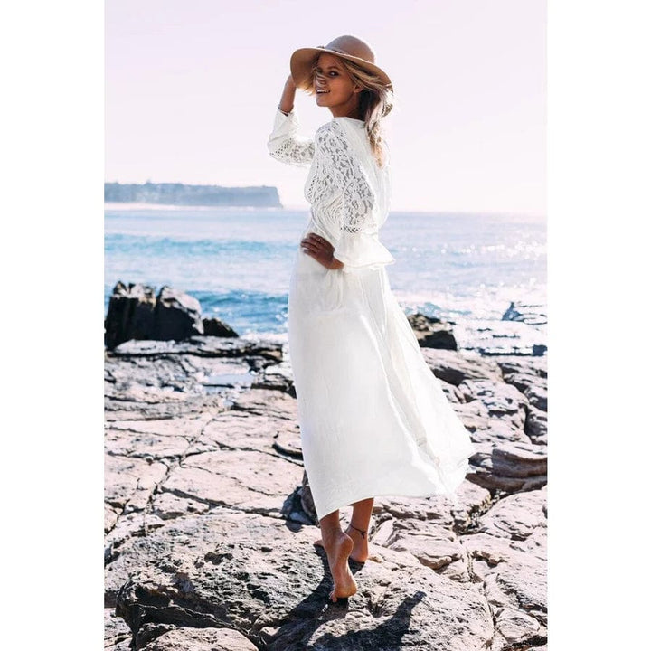 Jasmijn™ - Maxi White Ibiza Beach Dress