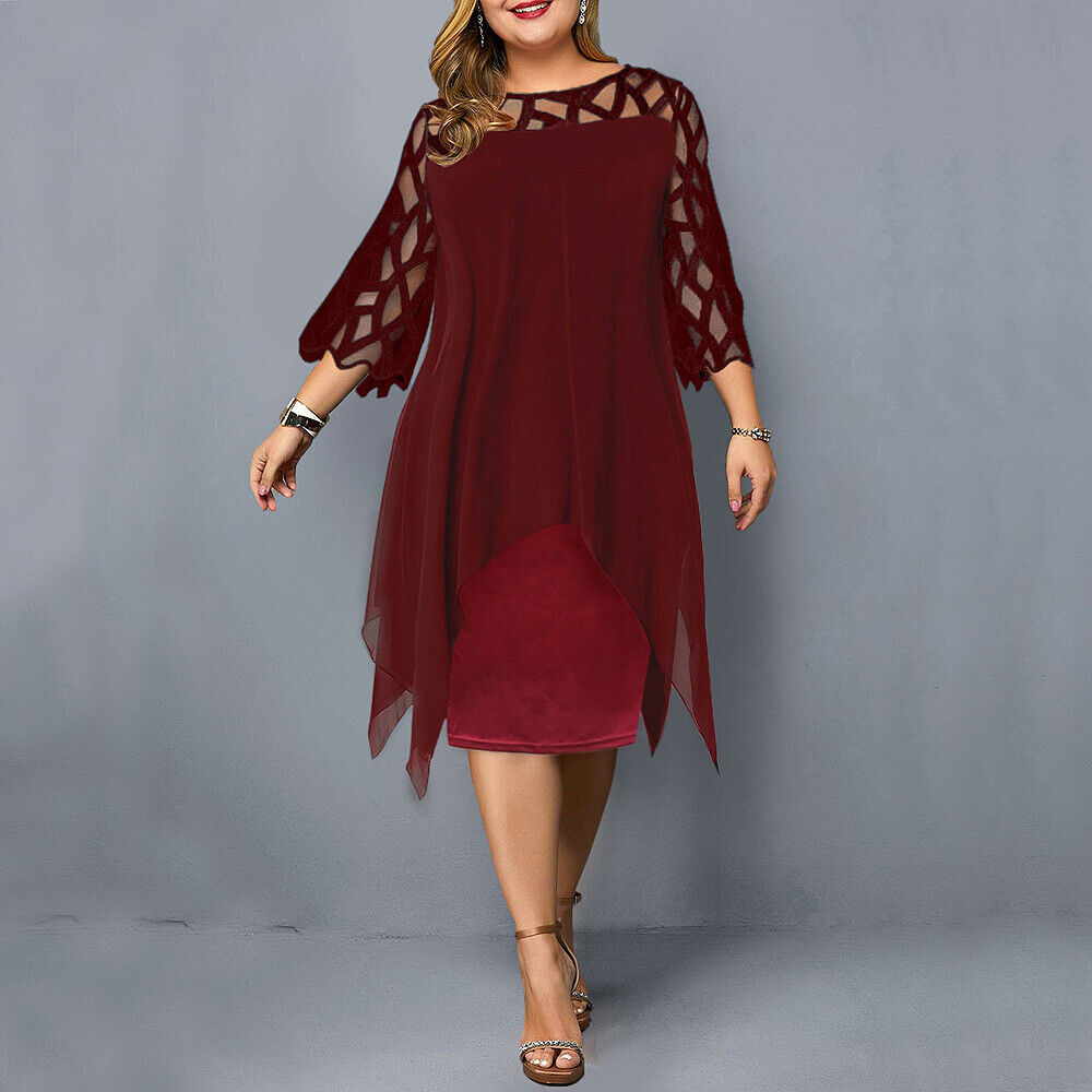 Kirsty™ - Chic Plus Size Midi Dress for Modern Women
