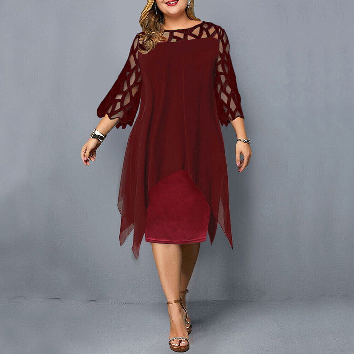 Kirsty™ - Chic Plus Size Midi Dress for Modern Women
