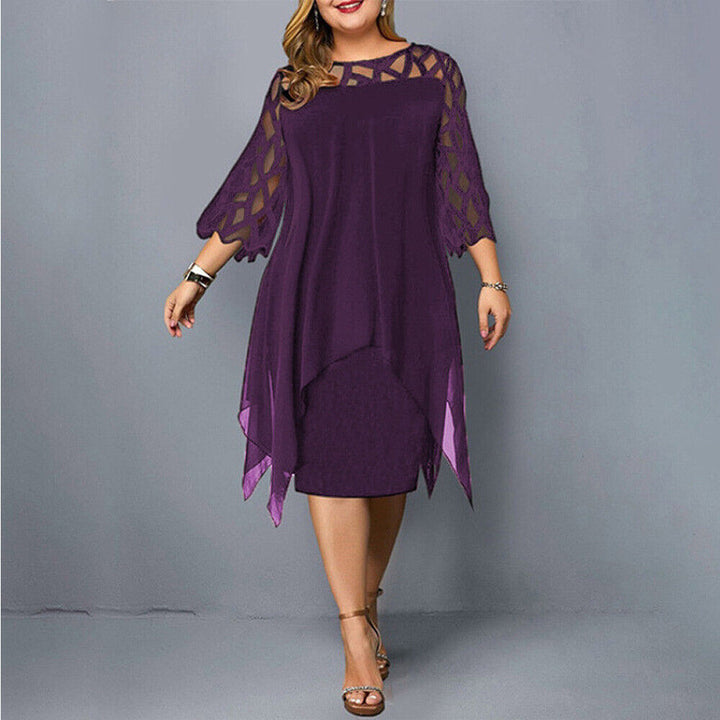 Kirsty™ - Chic Plus Size Midi Dress for Modern Women