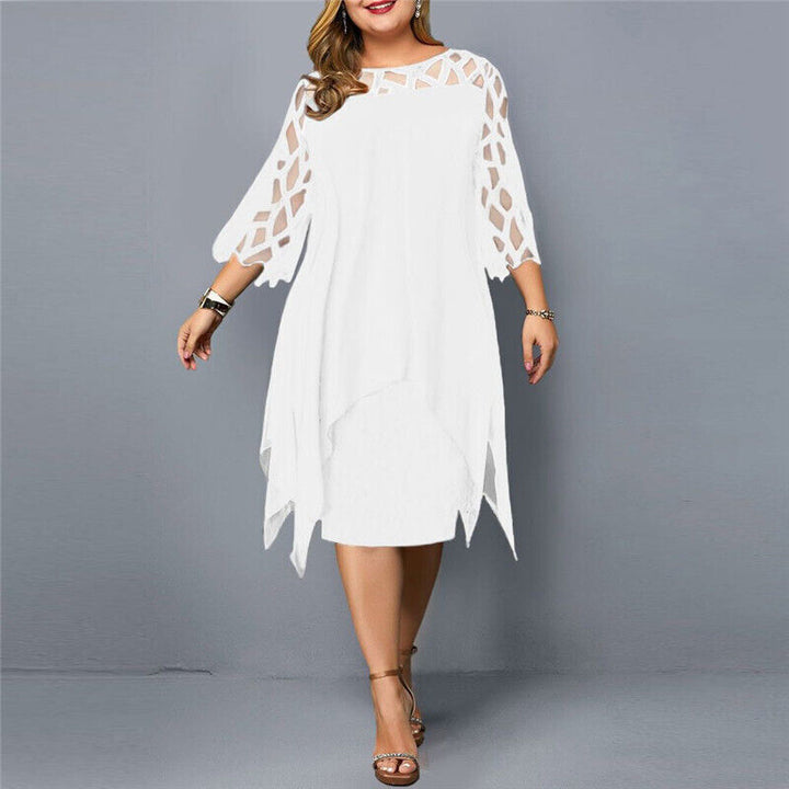 Kirsty™ - Chic Plus Size Midi Dress for Modern Women