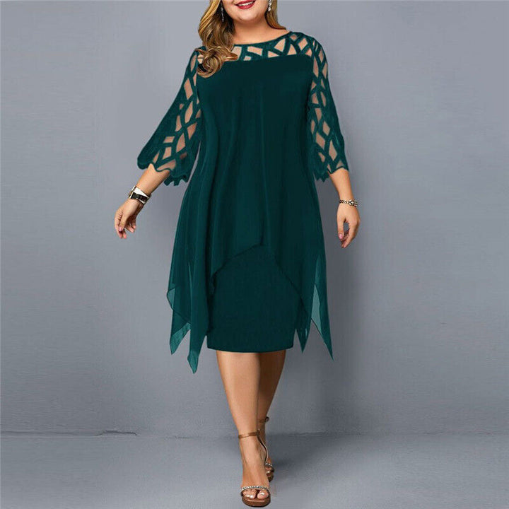 Kirsty™ - Chic Plus Size Midi Dress for Modern Women