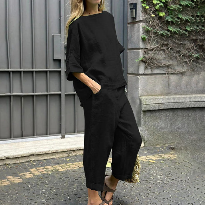 Rebecca™ – Casual Cotton-Linen Two-Piece Set
