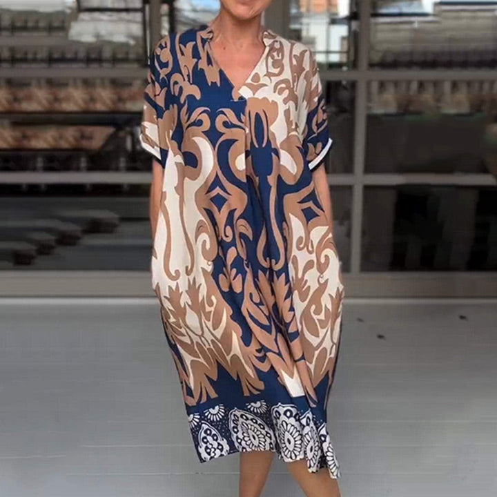 Alessia | Airy Midi Dress with V-Neck